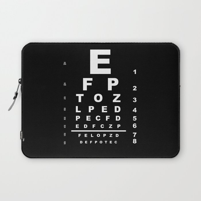 Inverted Eye Test Chart Laptop Sleeve