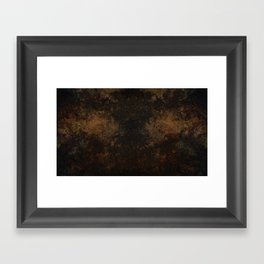 Dark ground brown Framed Art Print