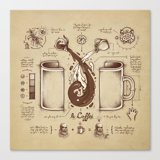 Le Coffee (Fluid of Creativity) Canvas Print