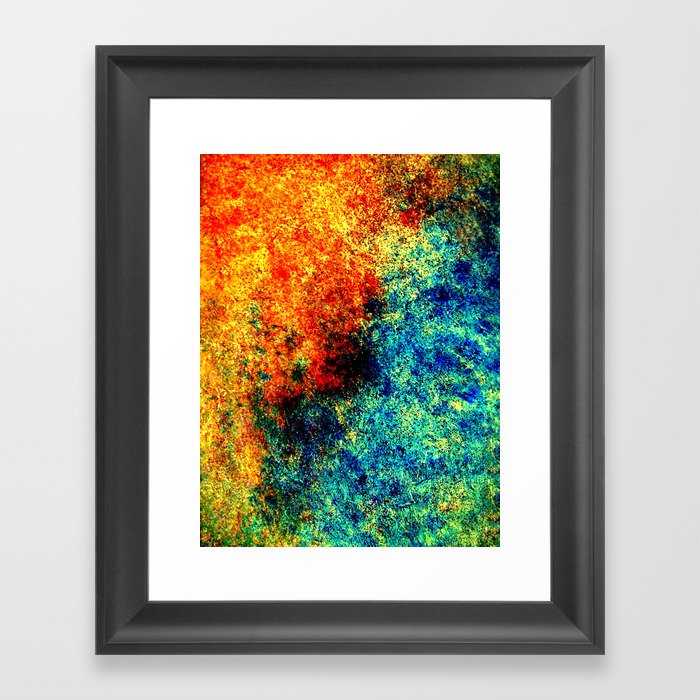 Abstract Painting Orange Blue Framed Art Print By Costa Society6