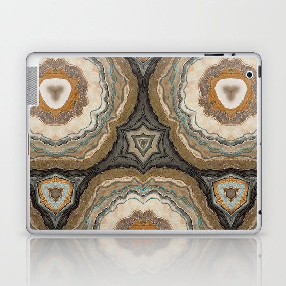 Earthy Geode Kaleidoscope  Laptop & iPad Skin