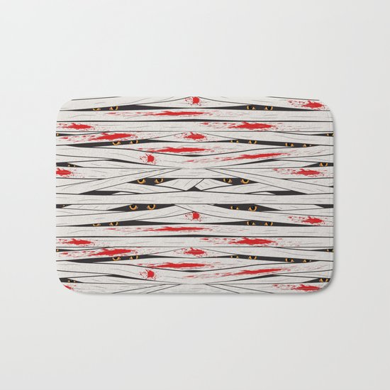 Halloween mummy bandages Bath Mat