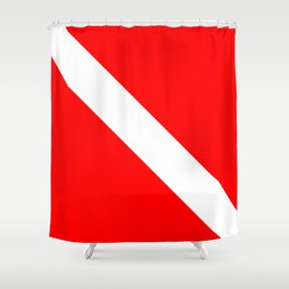 Diving flag - Scuba Flag Shower Curtain