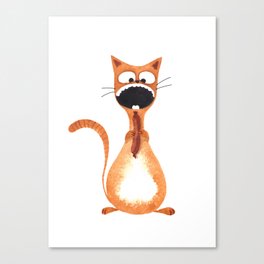 Sausage cat Canvas Print