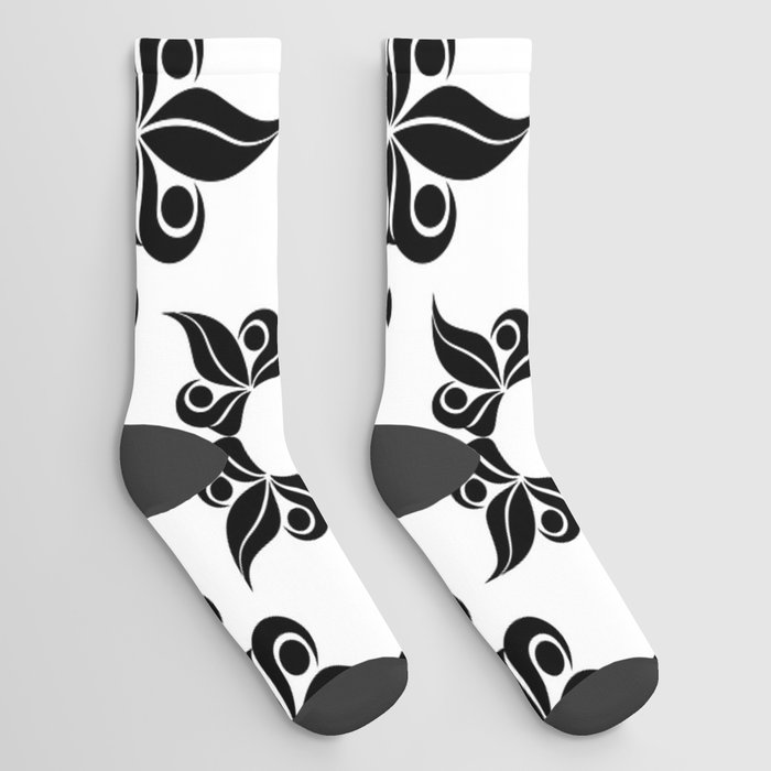 Antique Scroll Pattern Socks