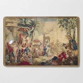 Antique 18th Century Chinoiserie French Tapestry Francois Boucher Cutting Board