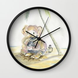 Dreamy Baby Elephant Wall Clock