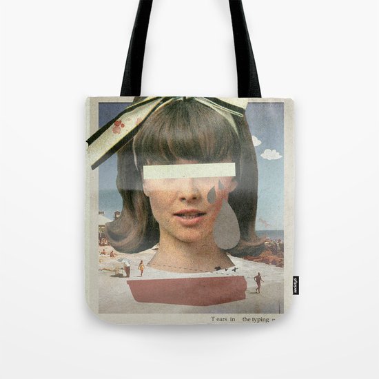 Tears In The Typing Pool | Collage Tote Bag