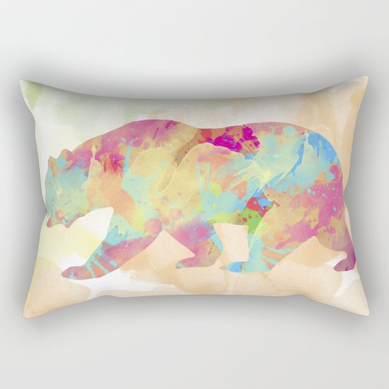 Abstract Bear Rectangular Pillow