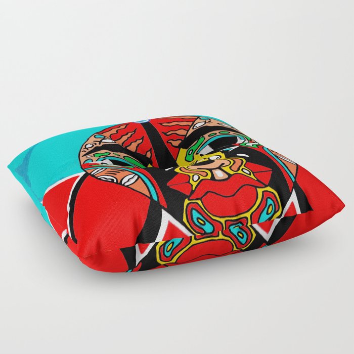 African Mask Floor Pillow