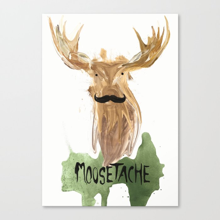 Moosetache Canvas Print