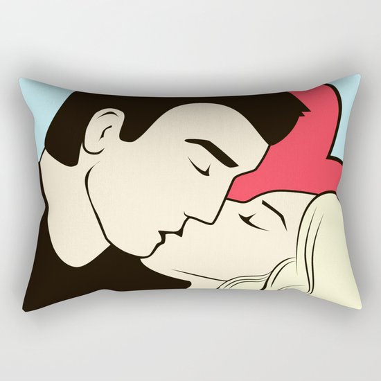 Never Just A Kiss // Sweet Naughty Valentine Rectangular Pillow