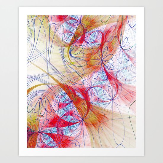 Floral Doodles Art Print