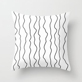 slender lines pattern Throw Pillow