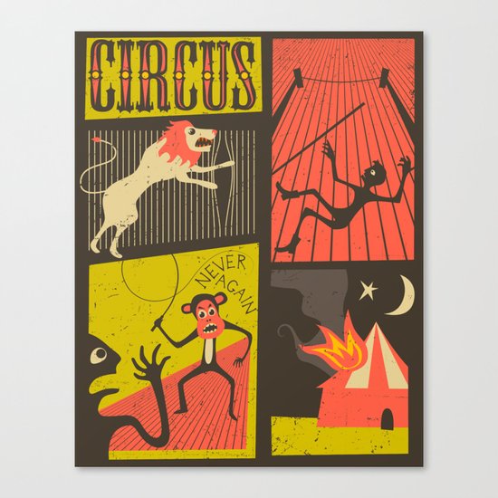Trouble at the Circus Canvas Print