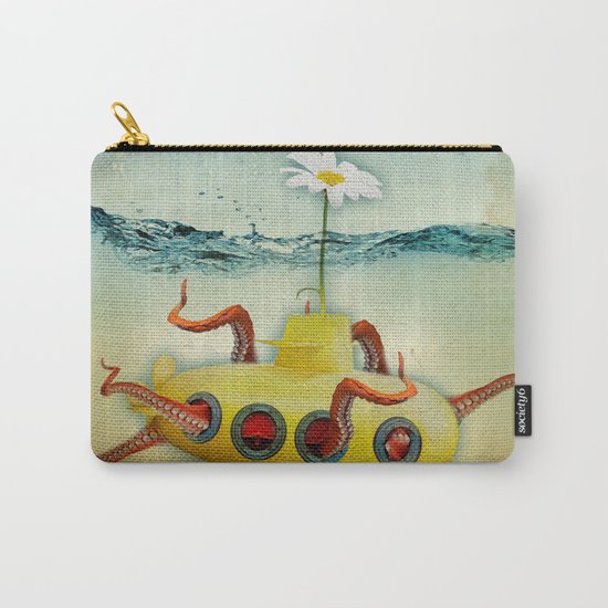 yellow submarine in an octapuses garden Carry-All Pouch