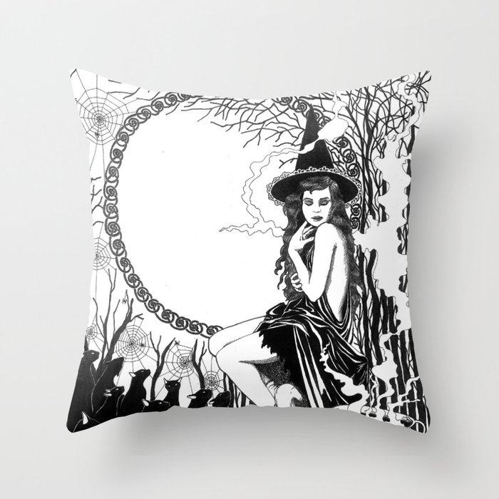 Halloween Witch Throw Pillow