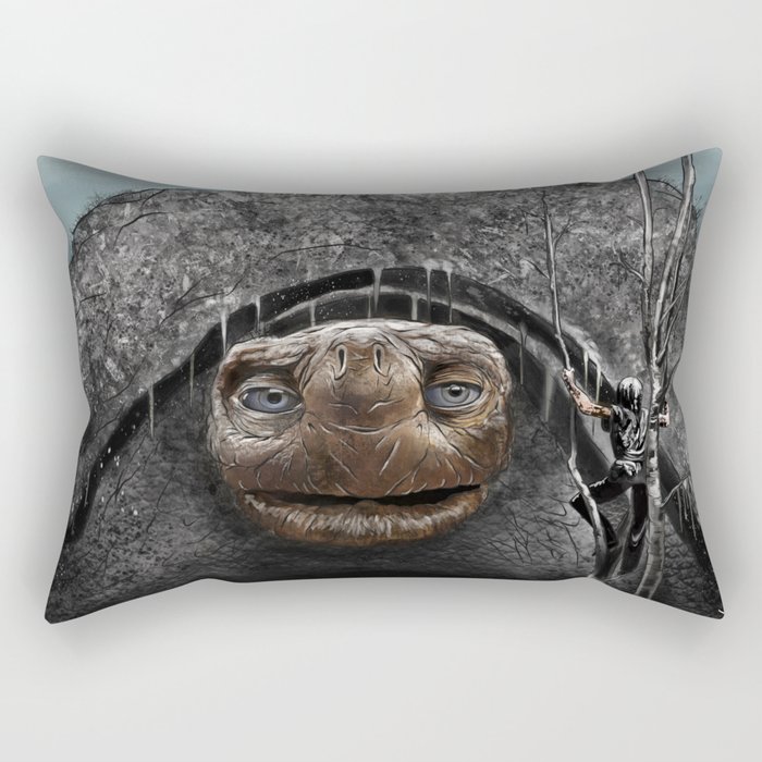 Morla Turtle Neverending story Illustration popart Rectangular Pillow