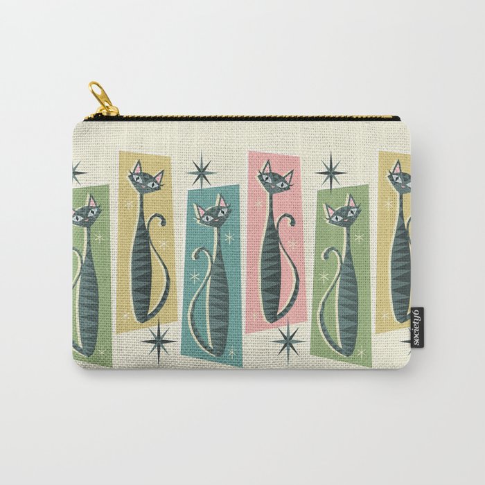 Retro Patchwork Tabbies ©studioxtine Carry-All Pouch