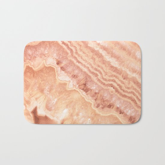 Champagne onyx marble Bath Mat