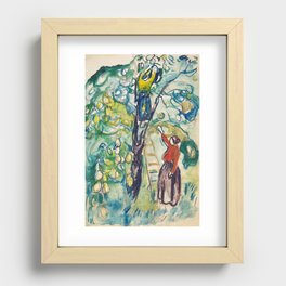 Edvard Munch - Woman Picking Fruit (Kvinner høster frukt) Recessed Framed Print