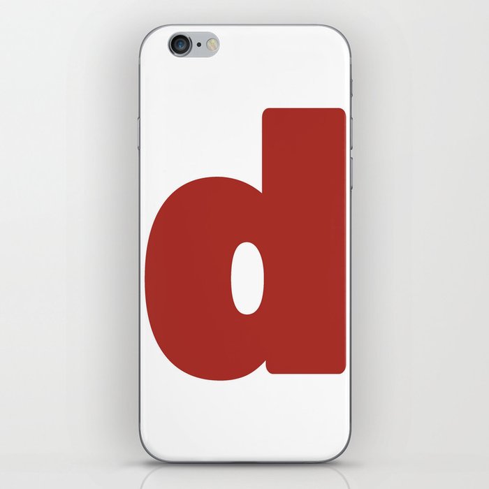 d (Maroon & White Letter) iPhone Skin