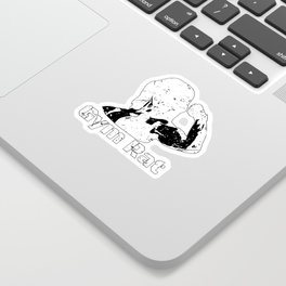Gym Rat (white) Sticker