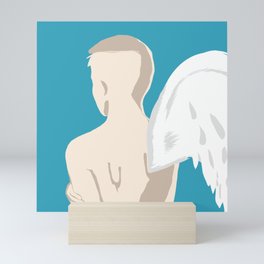 One Winged Angel/ Abstract Concept Drawing Mini Art Print