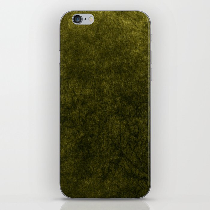 olive green velvet iPhone Skin