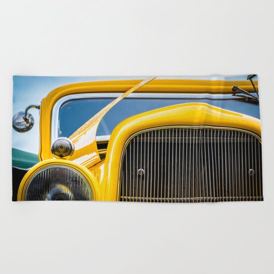 Yellow Truck Beach Towel