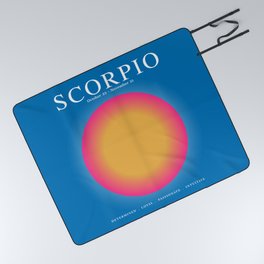 Scorpio - Astrology Zodiac Aura Gradient Picnic Blanket