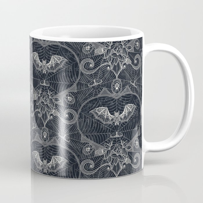 Gothic lace-bats-black Coffee Mug