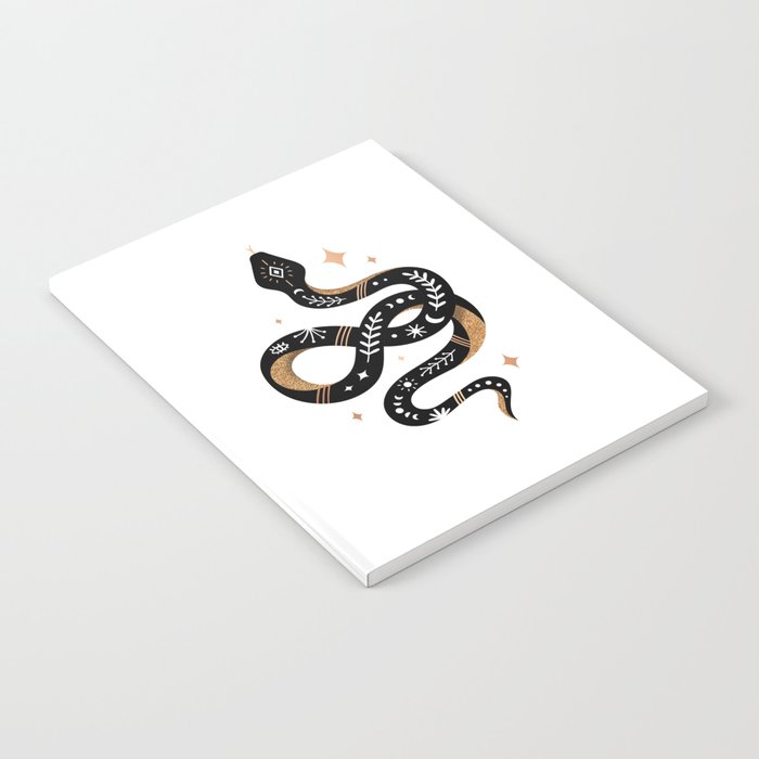 Infinity Snake - Black & Gold Notebook