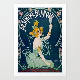 Vintage Absinthe Blanqui Ad Art Print