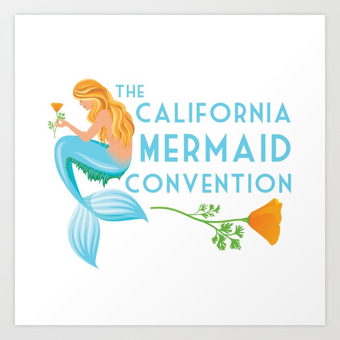 Simple Logo ·•· California Mermaid Convention Art Print