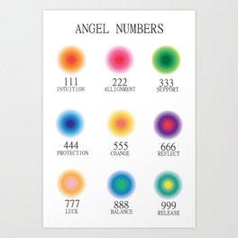 Angel Numbers Art Print