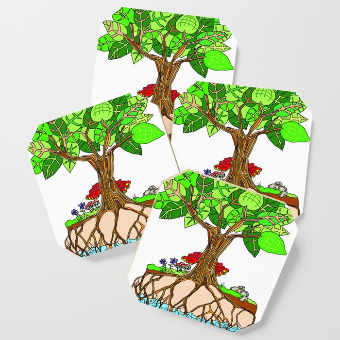 Trees Drink from the Water Table - Environmental Art Coaster