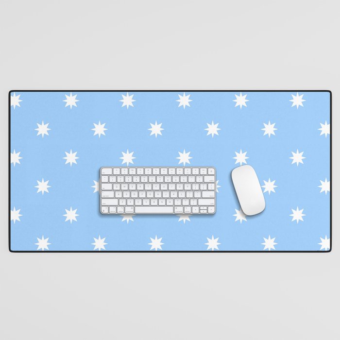 stars 55- blue Desk Mat