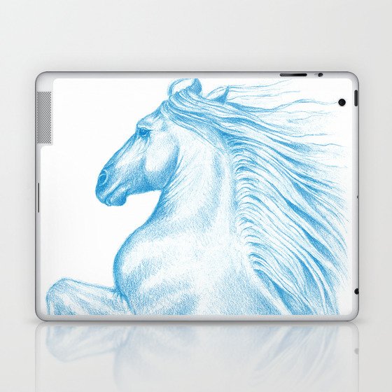 Horse In Blue Laptop & iPad Skin