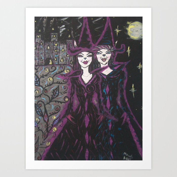 the witch and wizard Art Print
