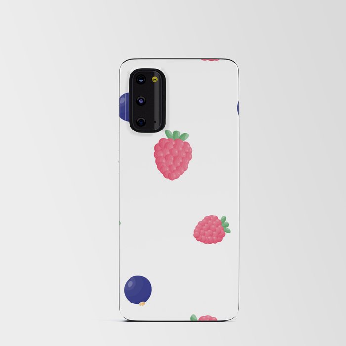 010122_raspberries_blackcurrants_pattern Android Card Case