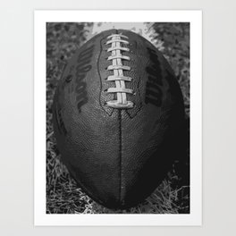 Big American Football - black &white Art Print