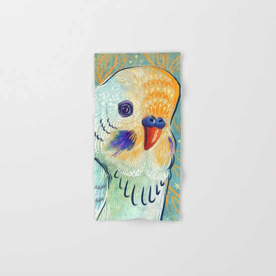 Minty Parakeet Hand & Bath Towel