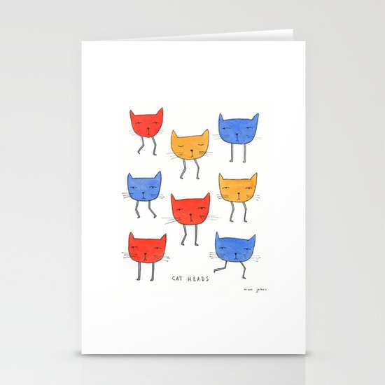 cat heads Stationery Cards