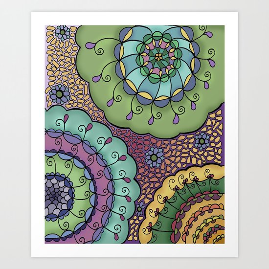 Flowerbursts Art Print
