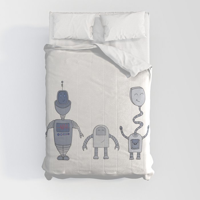 Three Adorable Robots Comforter