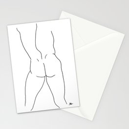 Curved Male Back Stationery Card