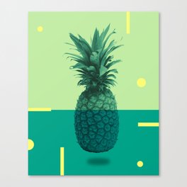 Pineapple Print - Tropical Decor - Botanical Print - Pineapple Wall Art - Blue, Teal, Aqua - Minimal Canvas Print