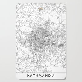 Kathmandu White Map Cutting Board