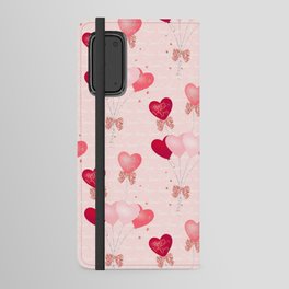 Valentine's Day Heart Balloons Pattern Android Wallet Case
